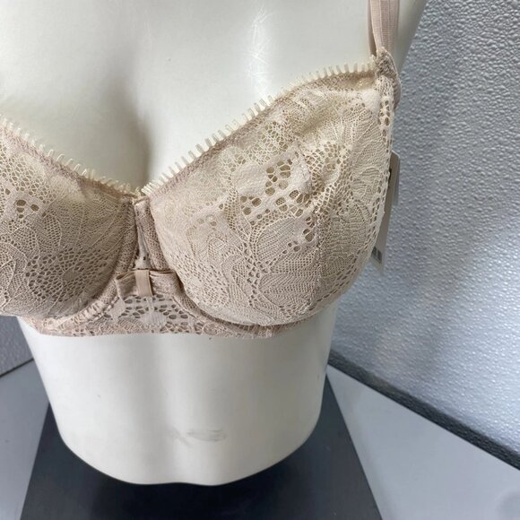 NEW CHANTELLE Women’s Day to Night Lace Unlined Demi Bra Nude Size 34 DDD - Picture 11 of 13